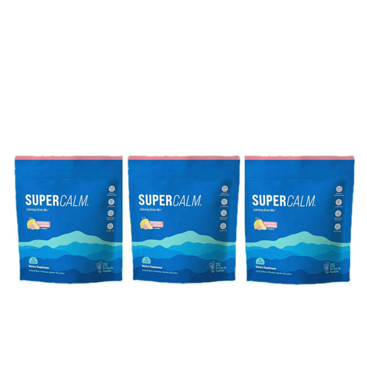 3 PCS Supercalm Drink Mix - Ashwagandha KSM 66, Magnesium Glycinate & L-Theanine Supplement, Vitamin D3 - Ashwagandha Root Extract (3-Pack)