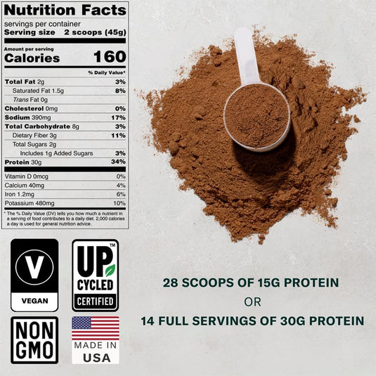 Vegan Protein Powder - Plant Based Protein Powder with Better Taste & Texture Than Whey Protein