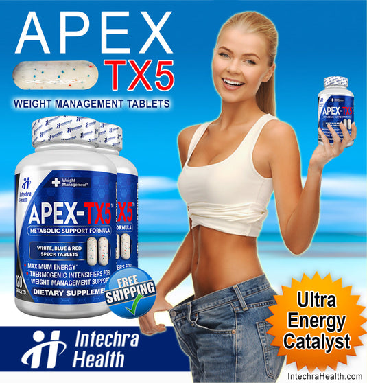 APEX-TX5 Diet Pills - Weight Management & Energy Support, 120 Tablets Per Bottle