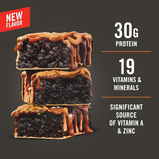 MET-Rx Big 100 Protein Bar, Meal Replacement Bar, 30G Protein, Salted Caramel Brownie Crunch