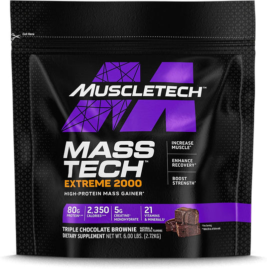 Muscletech High-Protein Mass Gainer (Triple Chocolate Brownie, 6LB)