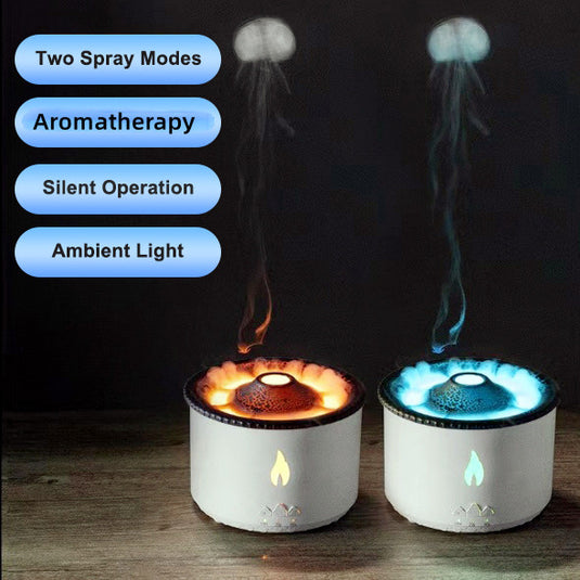 Volcano Aromatherapy Humidifier with Jellyfish Flame